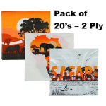 Serviettes, 2 Ply - 33cm - Big Five